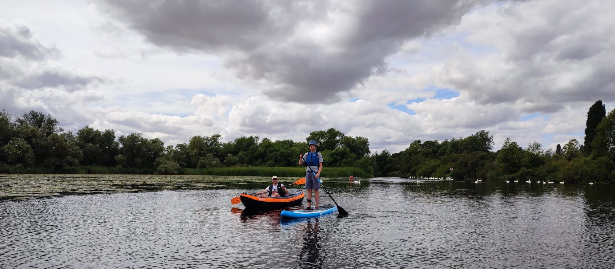 Josh paddleboarding, training and fundraising for his Camps International expedition to Kenya